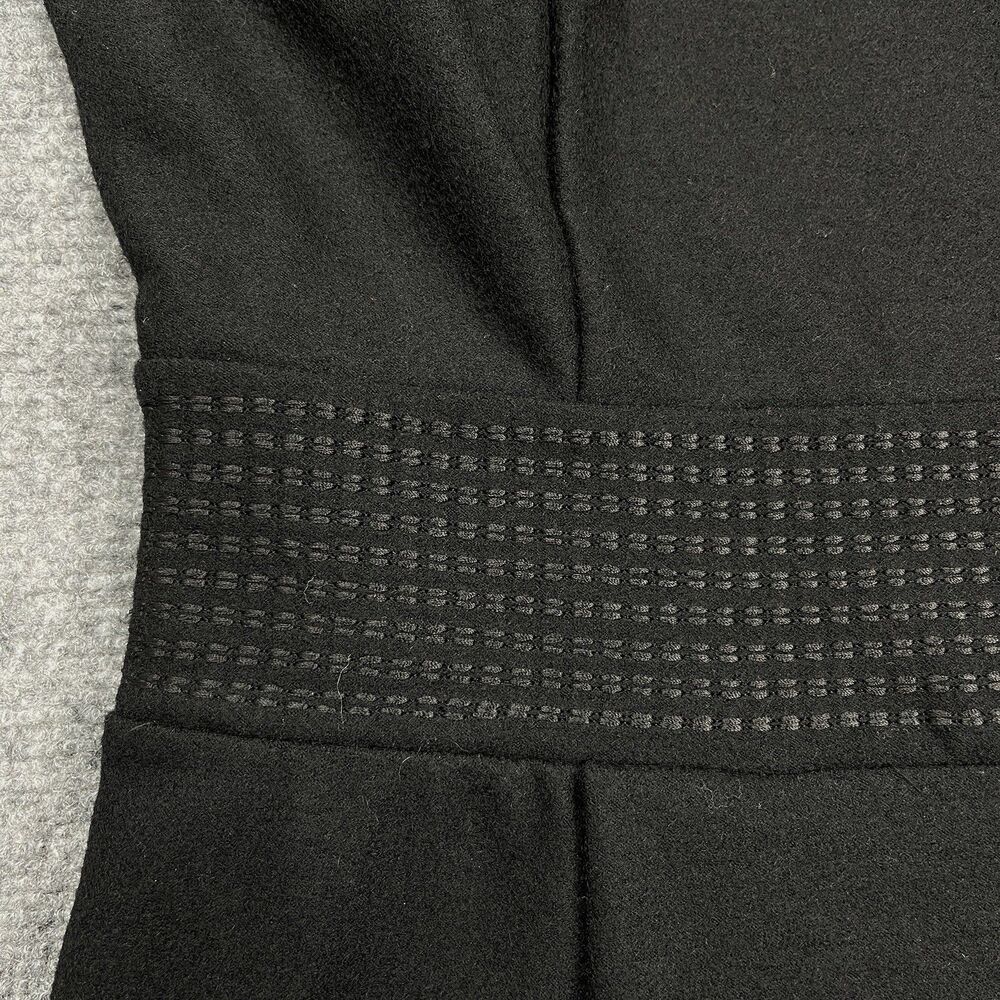Banana Republic Little Black Wool Dress Sz 10 Embroidered Waist Lined NEW W Tags - Picture 8 of 14